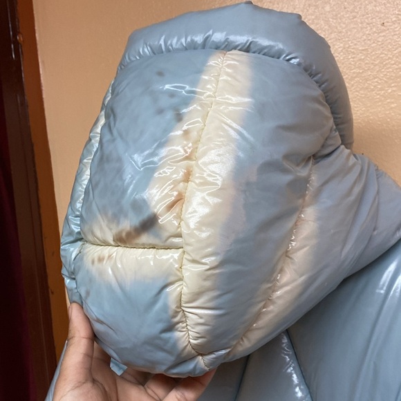 NOIZE Cruelty Free Outerwear Cropped Fit Puffer Jacket “Ice Blue” Size Large - Picture 11 of 13